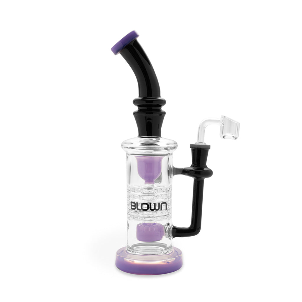 BLOWN Glass Goods ZETA 12in Rig w/ 5-Stack Plate Perc + Recycler & Drum Perc