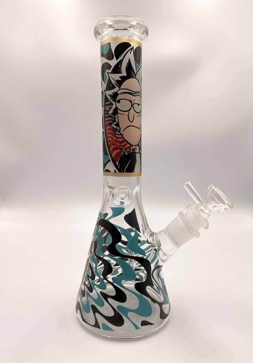 8" R & M Themed Beaker Bong