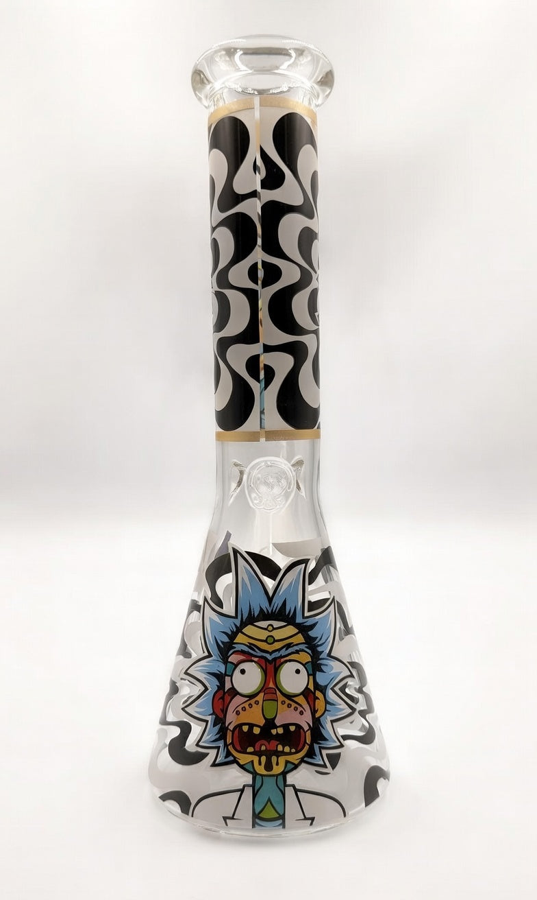 8" R & M Themed Beaker Bong