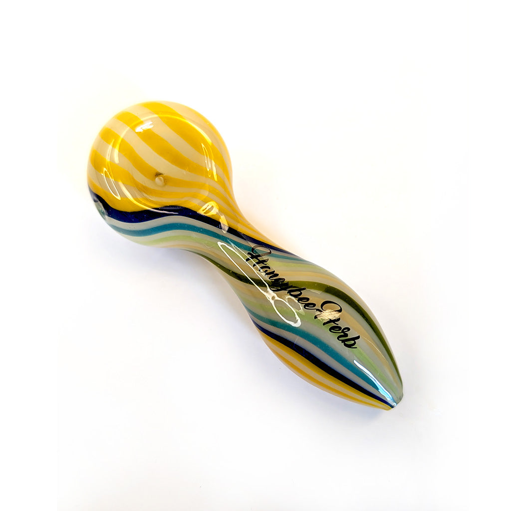 Vibrant Linework Twist Spoon Pipe