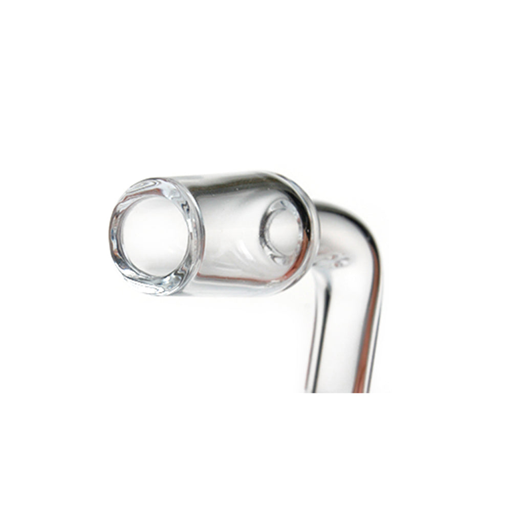 Closeup of flat bottom on heavy-duty quartz banger, durable heat-retaining bucket for dab rigs sold by Fat Ass Glass