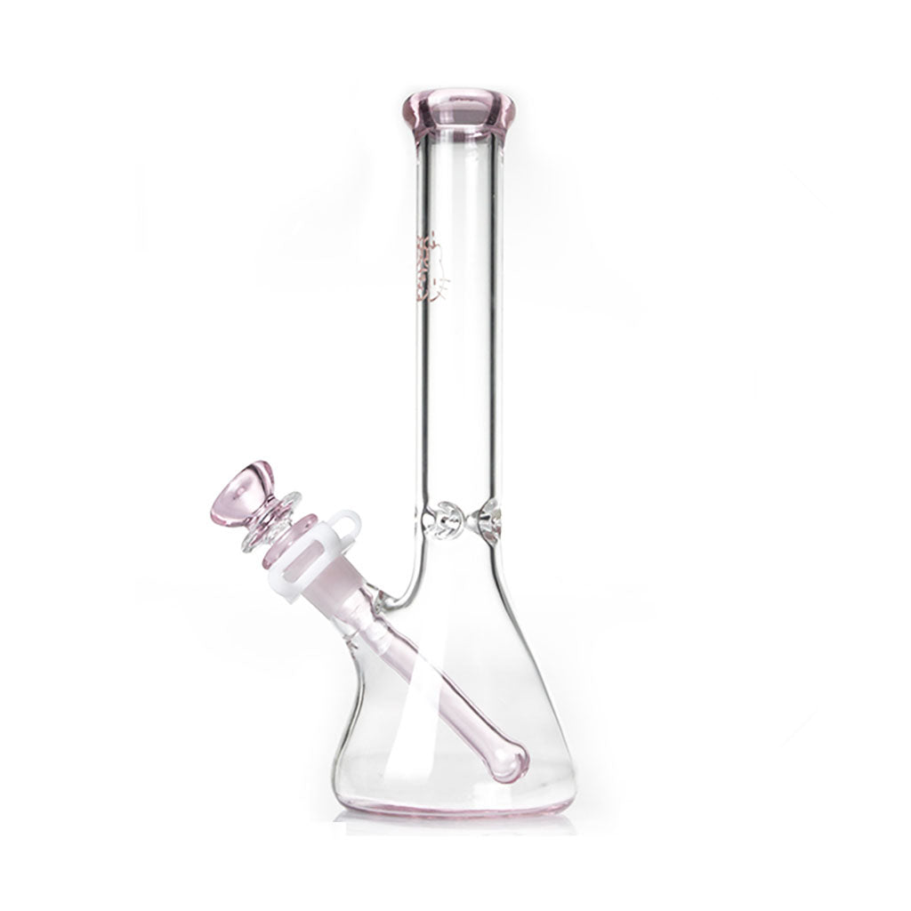 Shop Hello Kitty glass beaker bong in cute pink at Fat Ass Glass