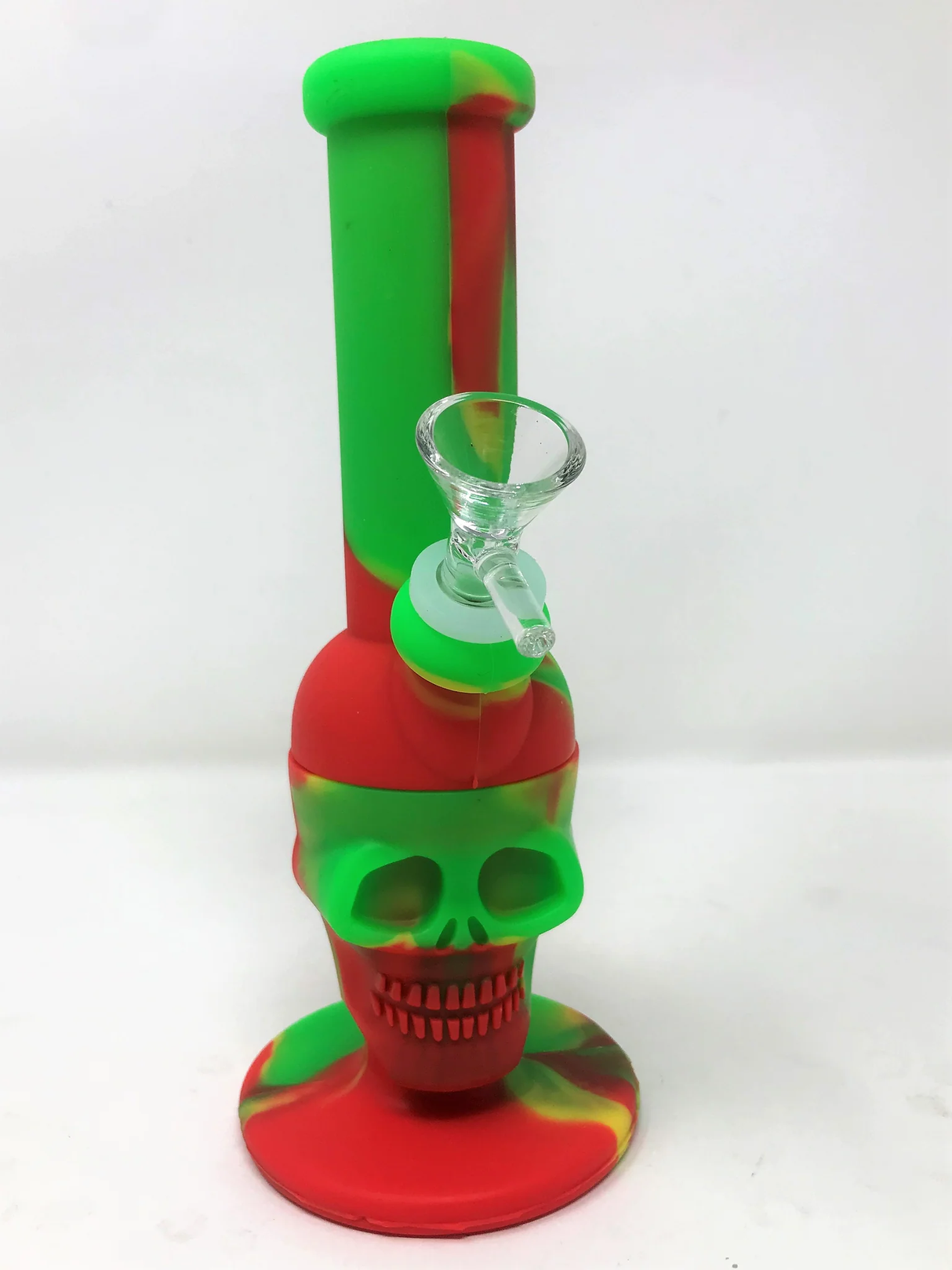 8" Silicone Skull Water Pipe