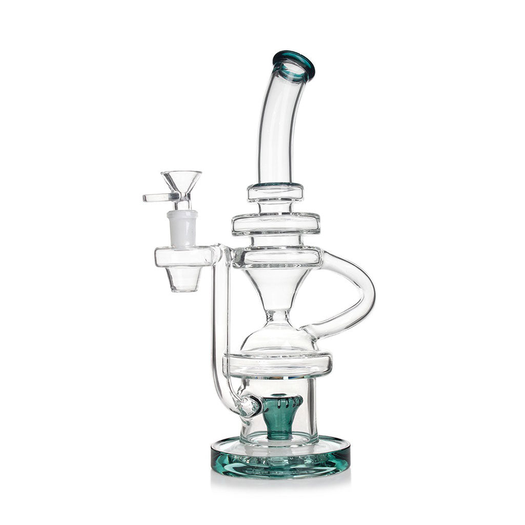 MULTI CHAMBERED COLORFUL SHOWERHEAD PERC RECYCLER RIG