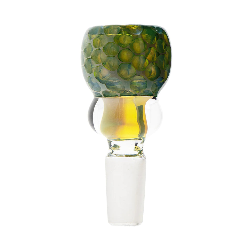 Green Pastel Fumed Honeycomb Bong Bowl - FGC