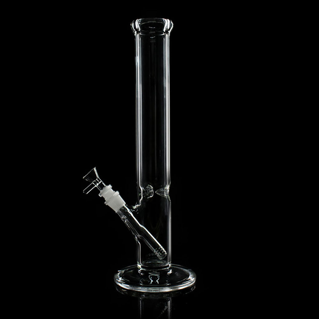 Buy Phoenix Star 5mm thick straight tube bongs with multiple color rim options, available at Fat Ass Glas