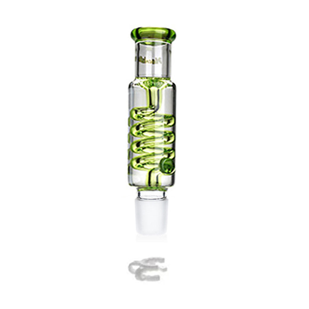 Green Phoenix Star freezable glycerin coil replacement upper tube for bongs, available now at Fat Ass Glass