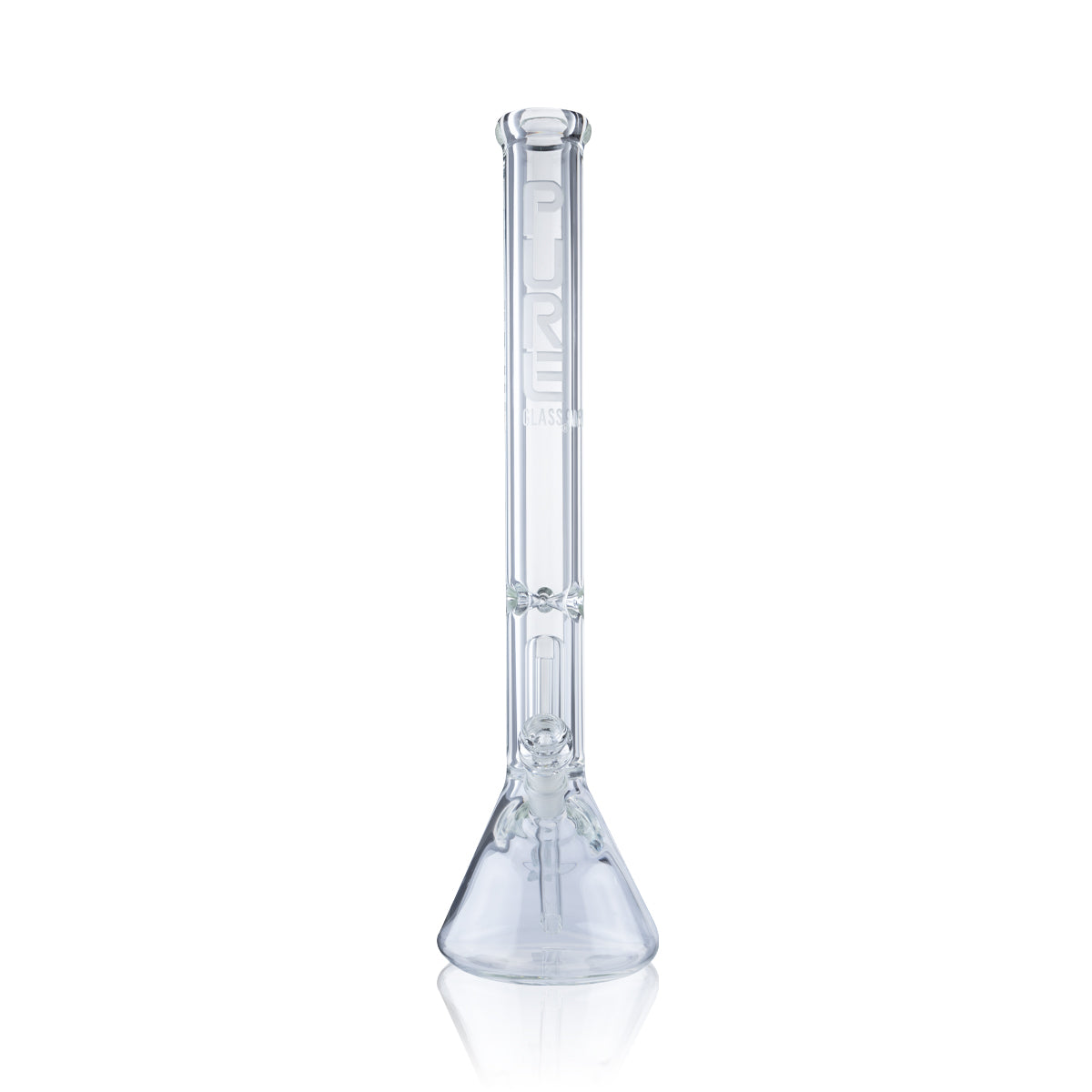 PURE Glass | Classic Beaker Water Pipe | 21" - 14mm - Etch