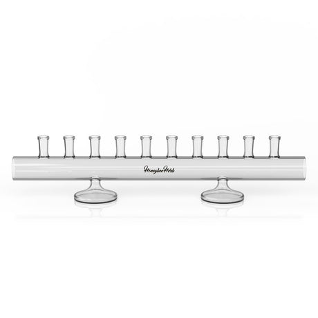 10-piece-horizontal-clear-glass-banger-holder-stand