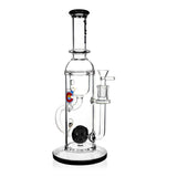 12-inch Ball Perc Incycler Bong with black accents, thick glass incycler for smooth diffusion