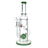 12 inch Ball Perc Incycler Bong with green accents thick glass incycler for smooth diffusion
