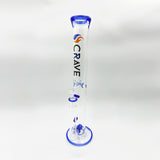 17.5" Crave Glass Straight Tube with Barrel Percolator