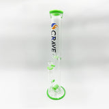 17.5" Crave Glass Straight Tube with Barrel Percolator