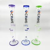 17.5" Crave Glass Straight Tube with Barrel Percolator