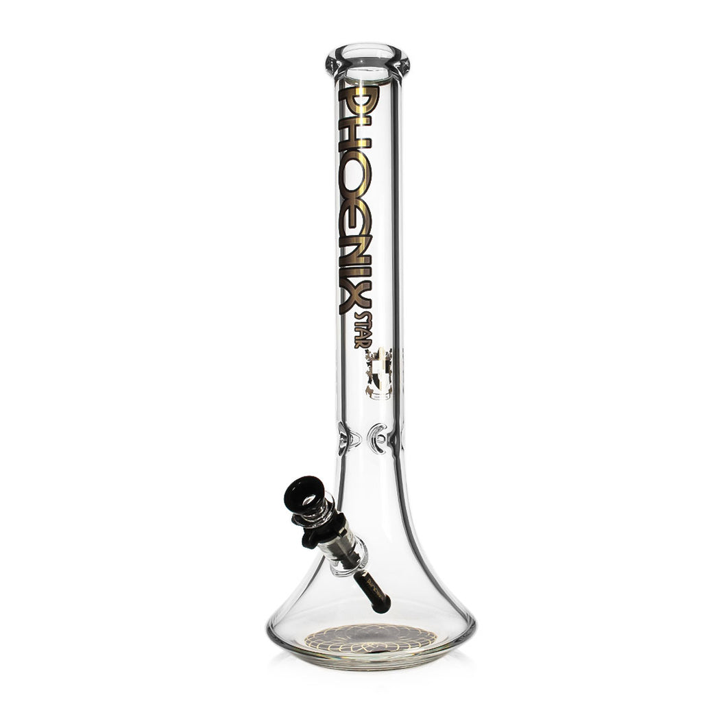18" Phoenix Star black beaker bong, purchase glass bongs online 