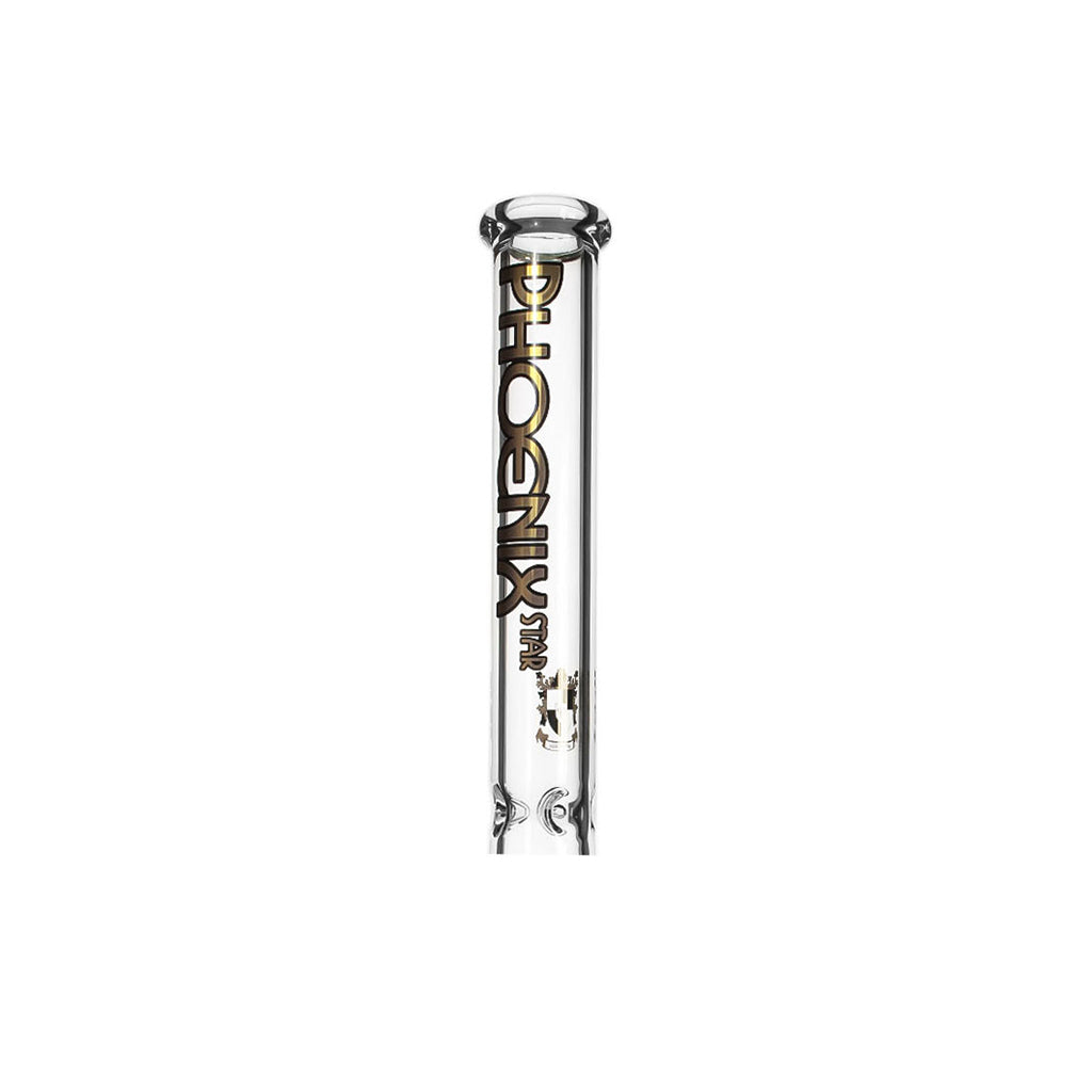 18" Phoenix Star beaker bong glass closeup, shop premium bongs online