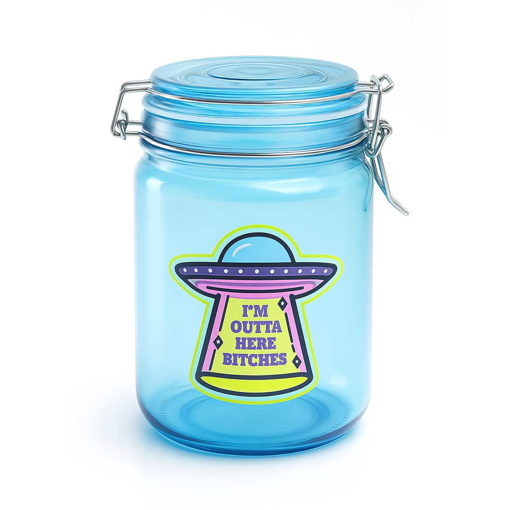 GLASS JAR WITH CLASP