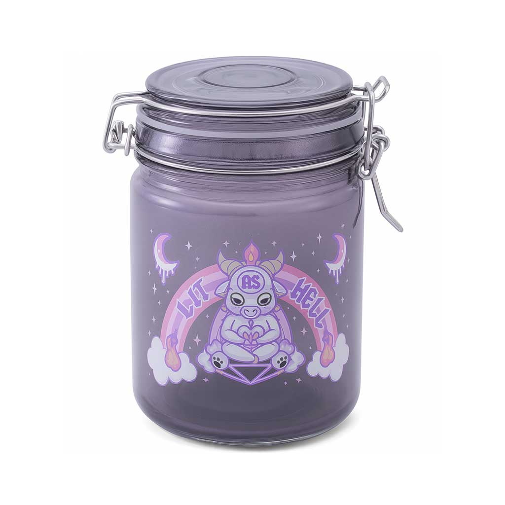 GLASS JAR WITH CLASP
