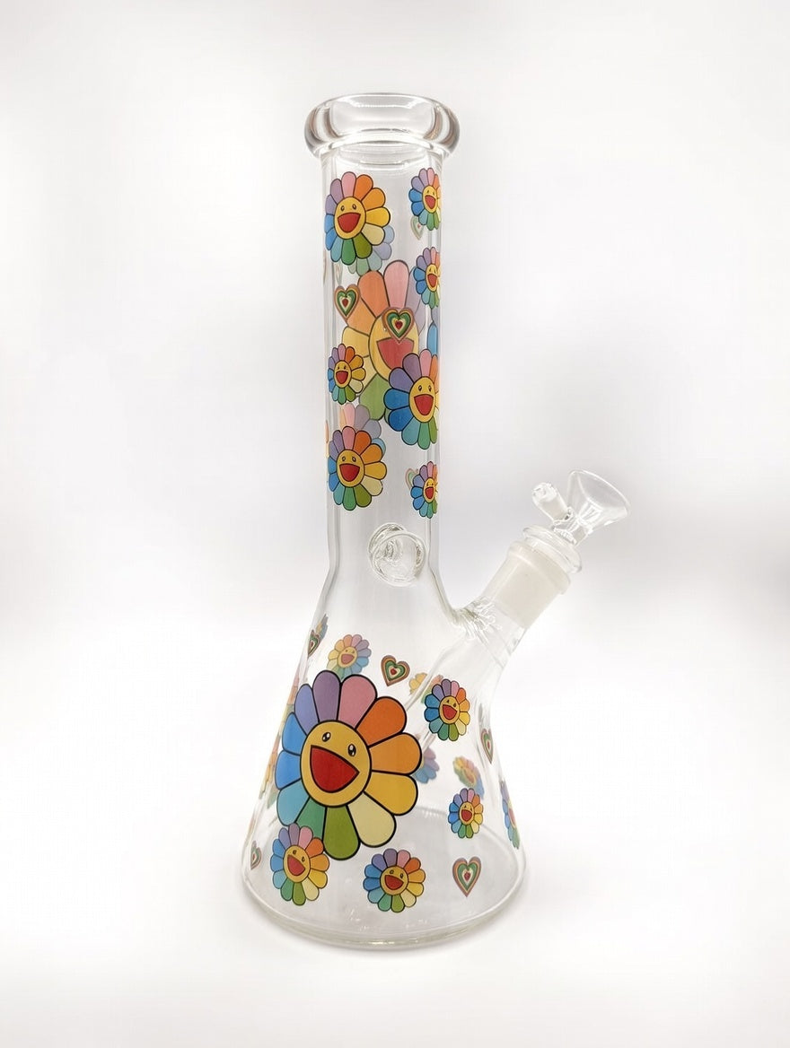 10" Flower Power Beaker Bong