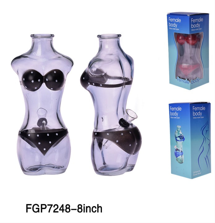 8" Bikini Female Body Glass Water Pipe