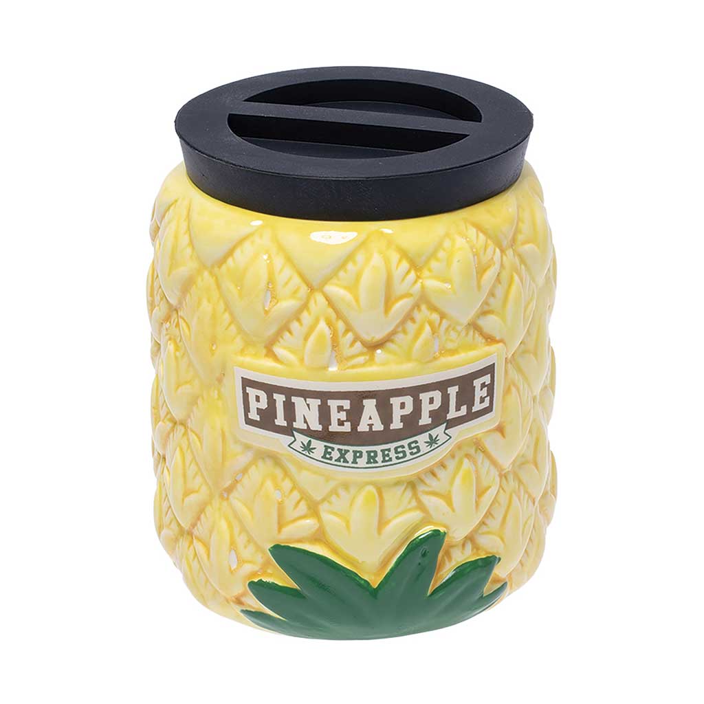 LARGE PINEAPPLE CERAMIC STORAGE JAR