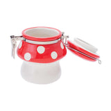 MUSHROOM CERAMIC JAR WITH CLASP