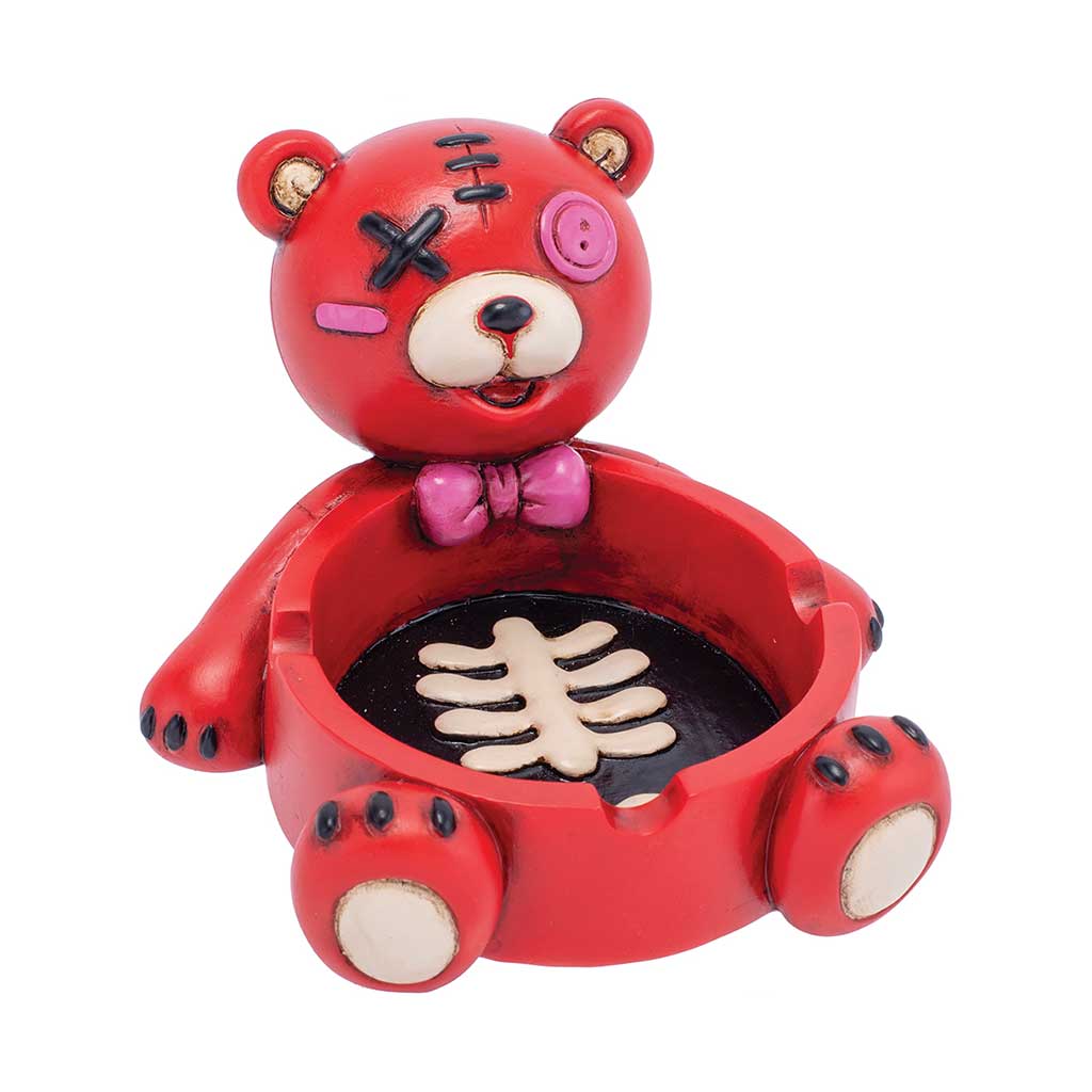 RED ZOMBIE BEAR ASHTRAY