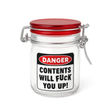 AIRTIGHT GLASS HERB JAR - CONTENTS WILL FUCK YOU UP!