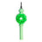 Green Donut Honey Straw Silicone Nectar Collector, 6.8 inches, donut ring body with pastel handle.