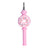 Pink Donut Honey Straw Silicone Nectar Collector, 6.8 inches, showing the frosted donut body and straight handle.