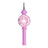 Purple Donut Honey Straw Silicone Nectar Collector, 6.8 inches, front view with sprinkle details and metal tip.