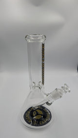 12" Thick SCRATCHED STICKER Beaker Bongs