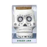 Ceramic Skull Stash Jar