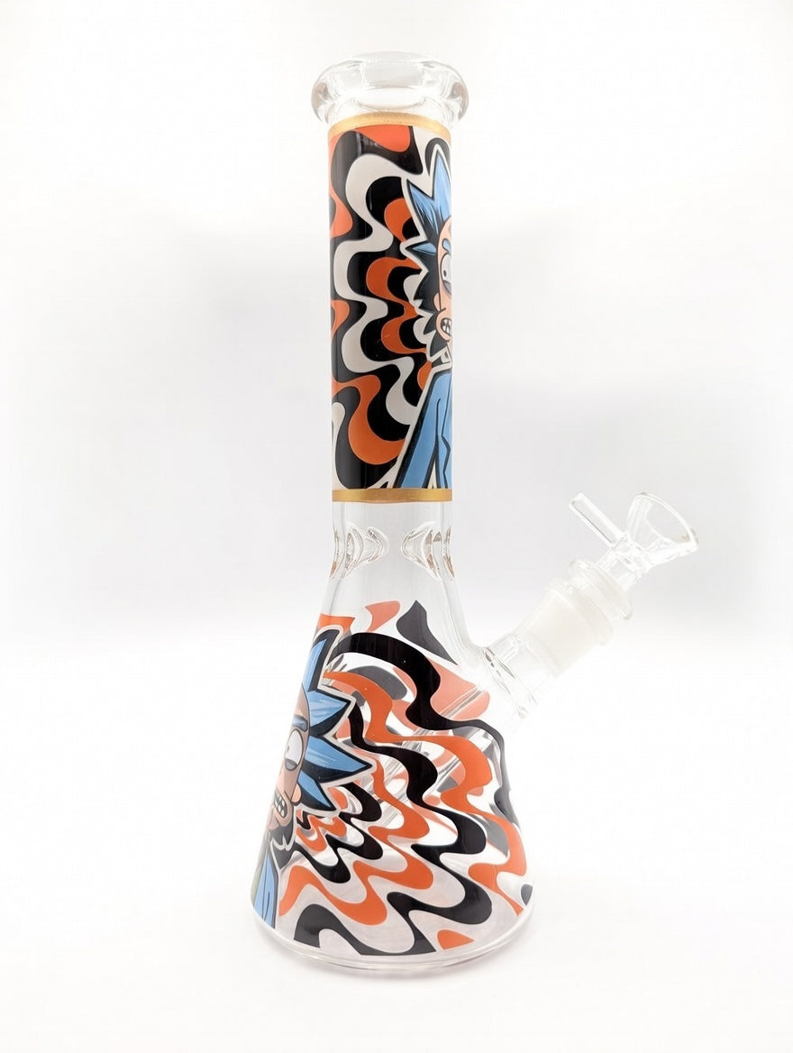 8" R & M Themed Beaker Bong