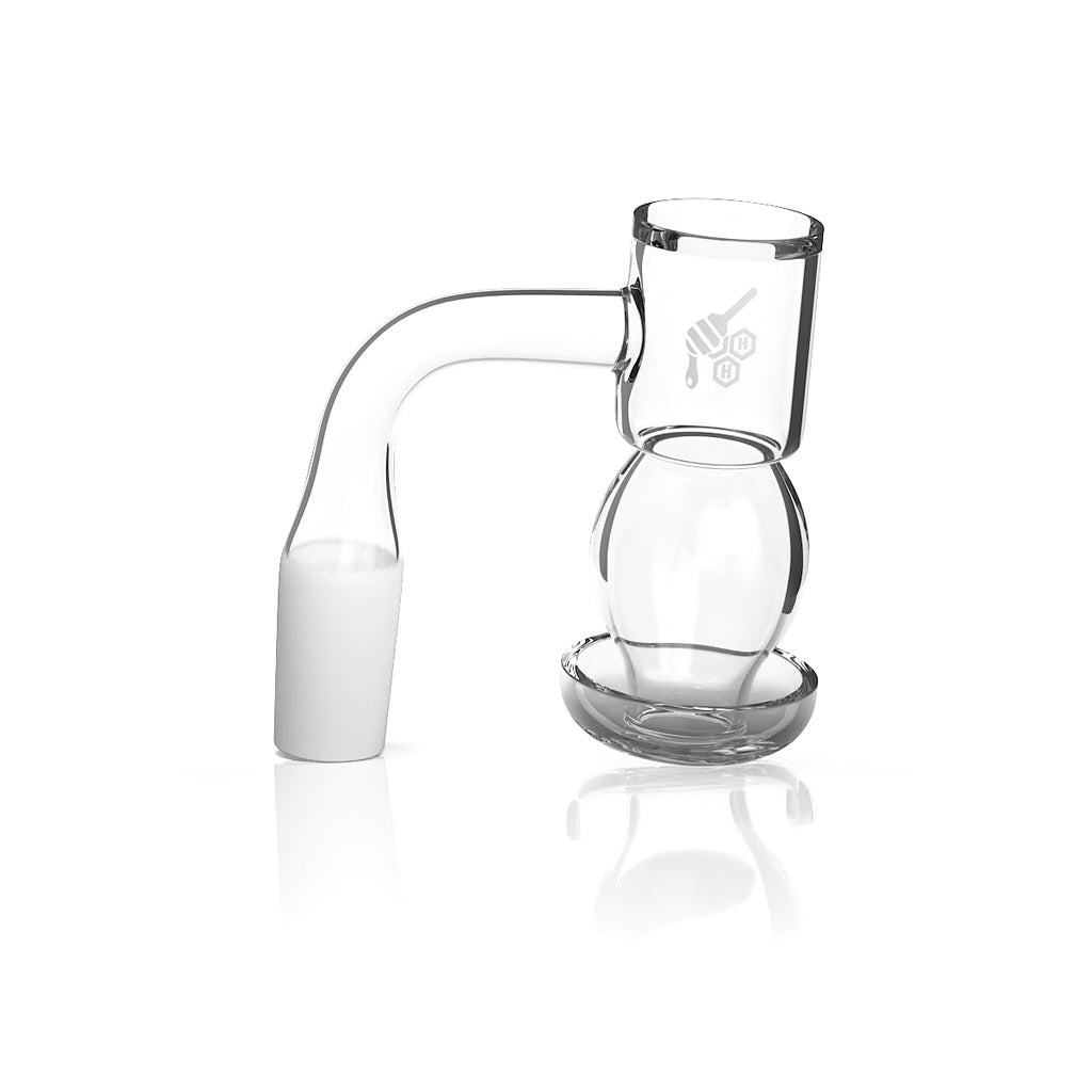 HONEYBEE HERB YELLOW LINE HONEYSUCKLE BUBBLE QUARTZ BANGER