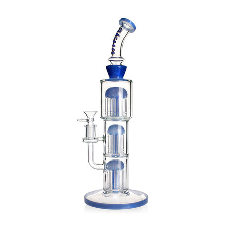 HITTN TRIPLE TREE PERC BENT NECK BONG