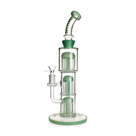 HITTN TRIPLE TREE PERC BENT NECK BONG