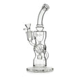 Clear 11 inch recycler water pipe with showerhead perc for sale