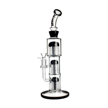 HITTN TRIPLE TREE PERC BENT NECK BONG