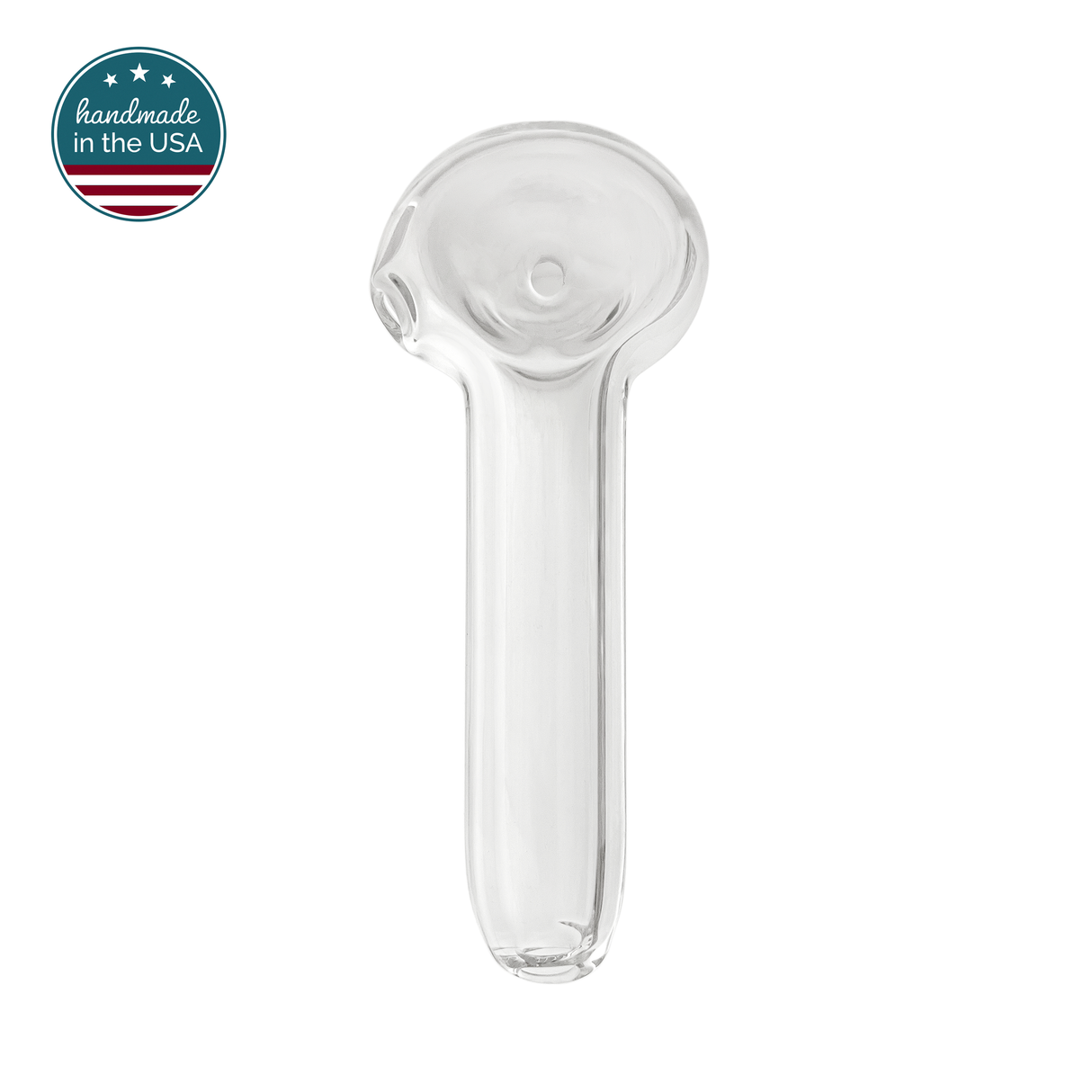 3.75" Clear American Made Spoon Hand Pipe