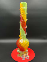 Round Bottom Spiral Grip Soft Glass Water Pipe - with 14M Bowl