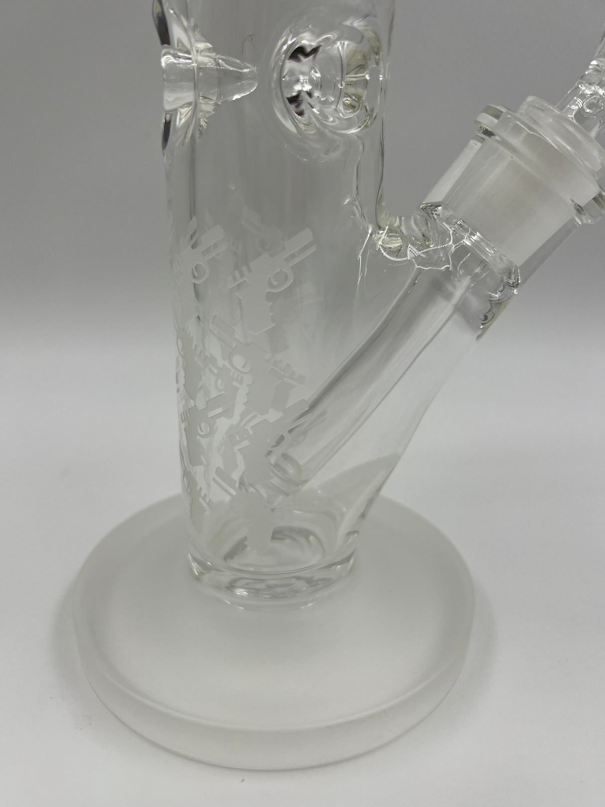 12" Skull & Gun Sandblasted Theme Straight Tube
