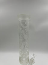 15" Milkyway Glass Sea Themed Sandblasted Beaker Bong with Pyramid Percolator