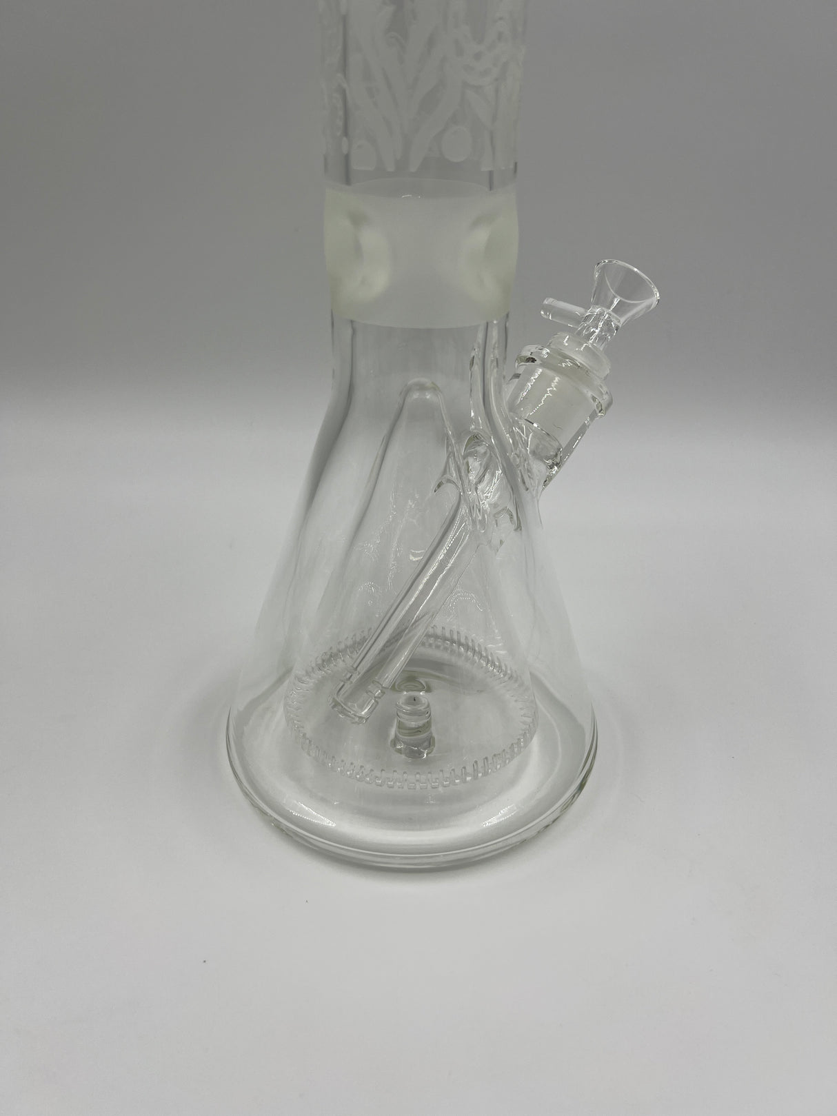 15" Milkyway Glass Sea Themed Sandblasted Beaker Bong with Pyramid Percolator