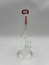 9" Red Lipped Inline Lucky Goat Glass Bent Neck