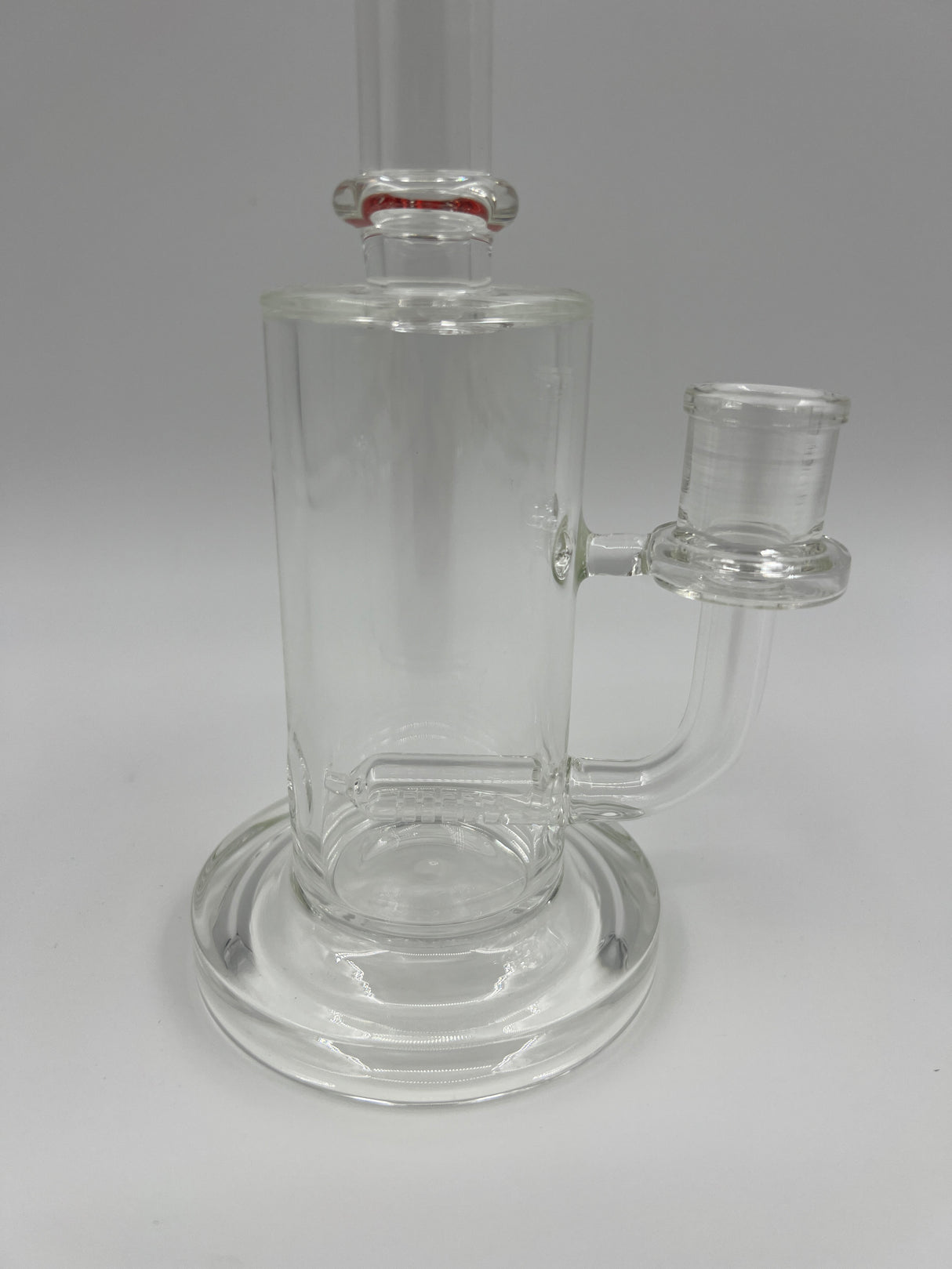 9" Red Lipped Inline Lucky Goat Glass Bent Neck