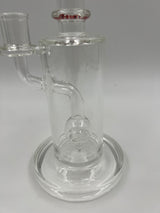 9" Red Lipped Lucky Goat Glass Ball Perc Bent Neck