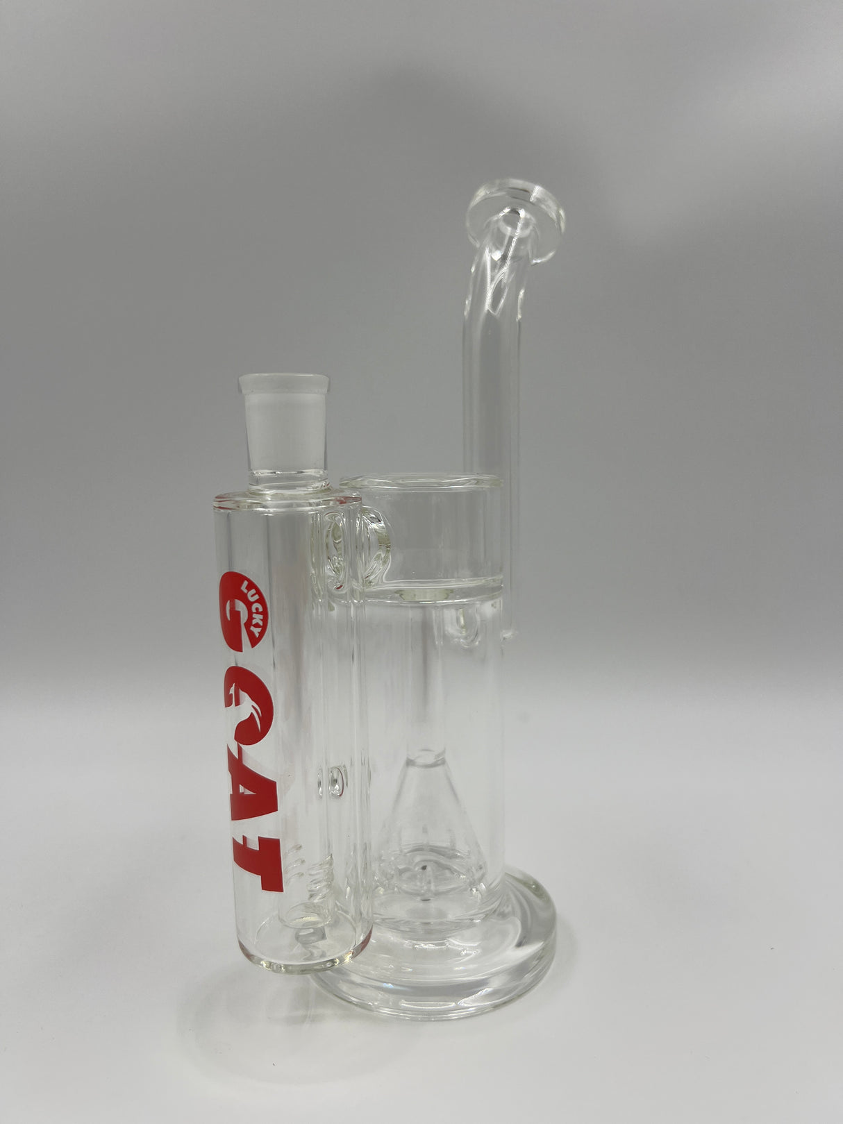 9.5" Double Bubbler by Lucky Goat Glass