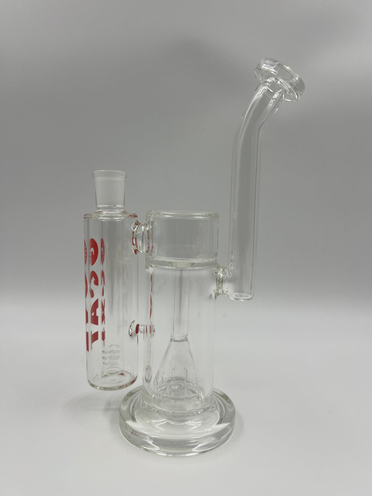 9.5" Double Bubbler by Lucky Goat Glass