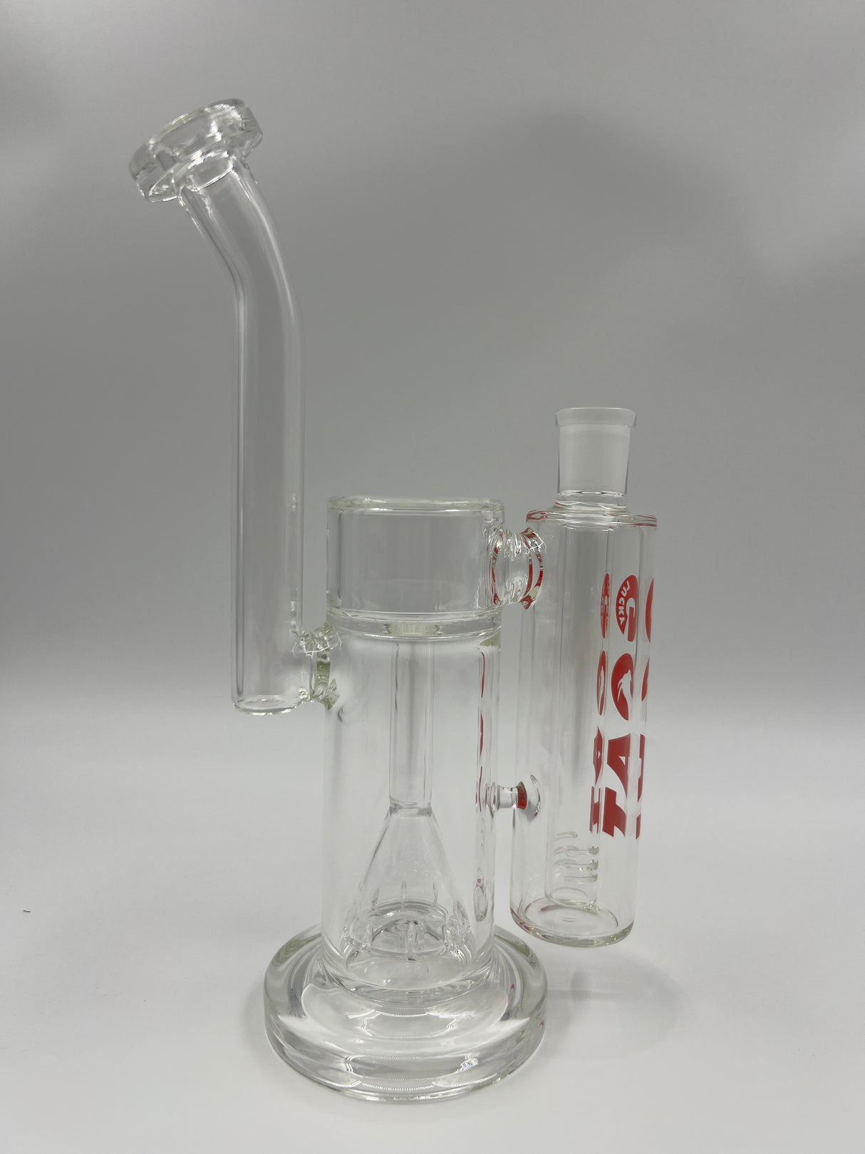 9.5" Double Bubbler by Lucky Goat Glass